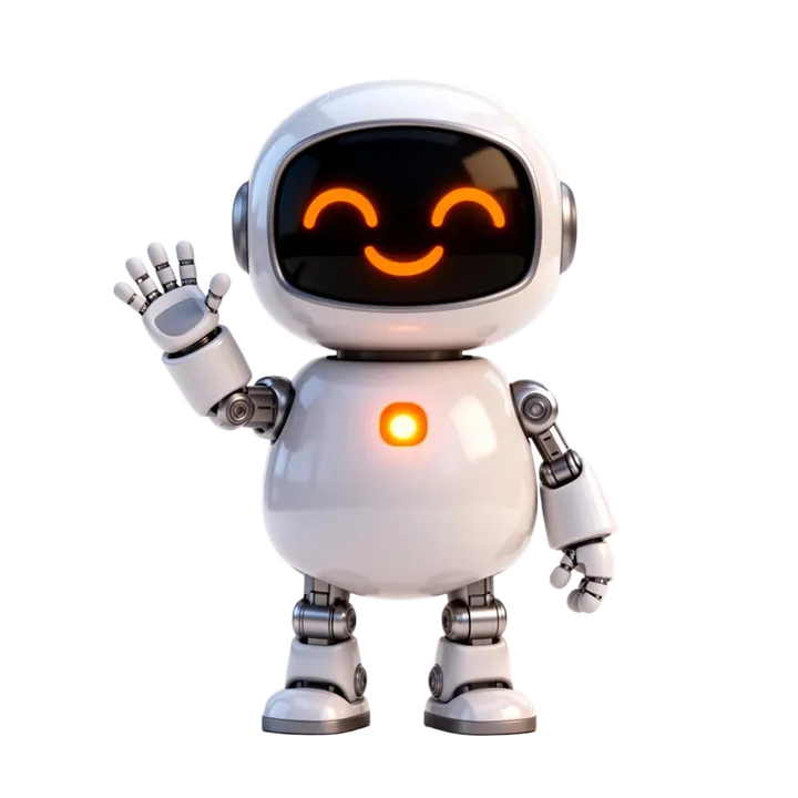 Mascote do Piloto Automático acenando